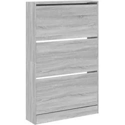 Helloshop26 - Schuhschrank Sonoma 80 x 21 x 125,5 cm Holzwerkstoff grau 02_0043432