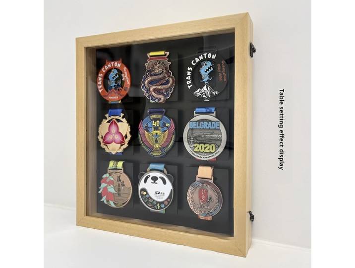 Cadre d'affichage rectangulaire pour médailles de marathon, cadre de rangement pour médailles de sport, décoration murale, cadeau exclusif pour athlètes