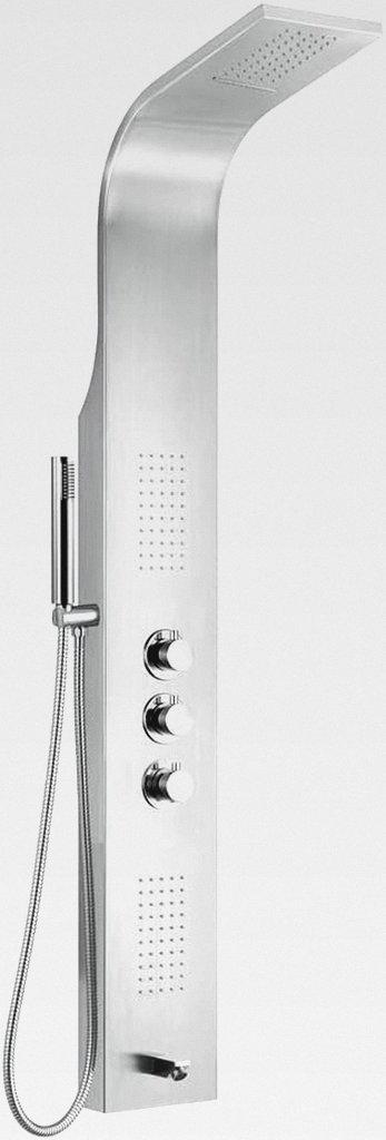 Duschpaneel mit Thermostat Duschsäule 5 Funktionen Regendusche Duschsystem mit Armatur Dusche Komplett Chrom