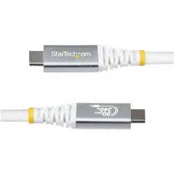 StarTech White USB4 Cable - 1.5m (1.50 m, 240 W), USB Kabel