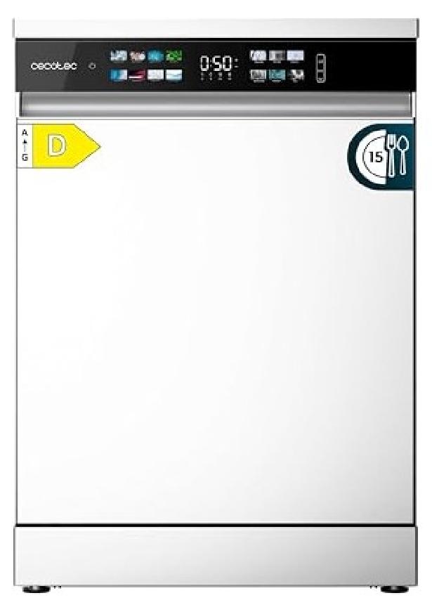 Cecotec 6210 D, Freistehend, Standardgröße (60 cm), Weiß, Schwarz, Berührung, 2 Korb/Körbe