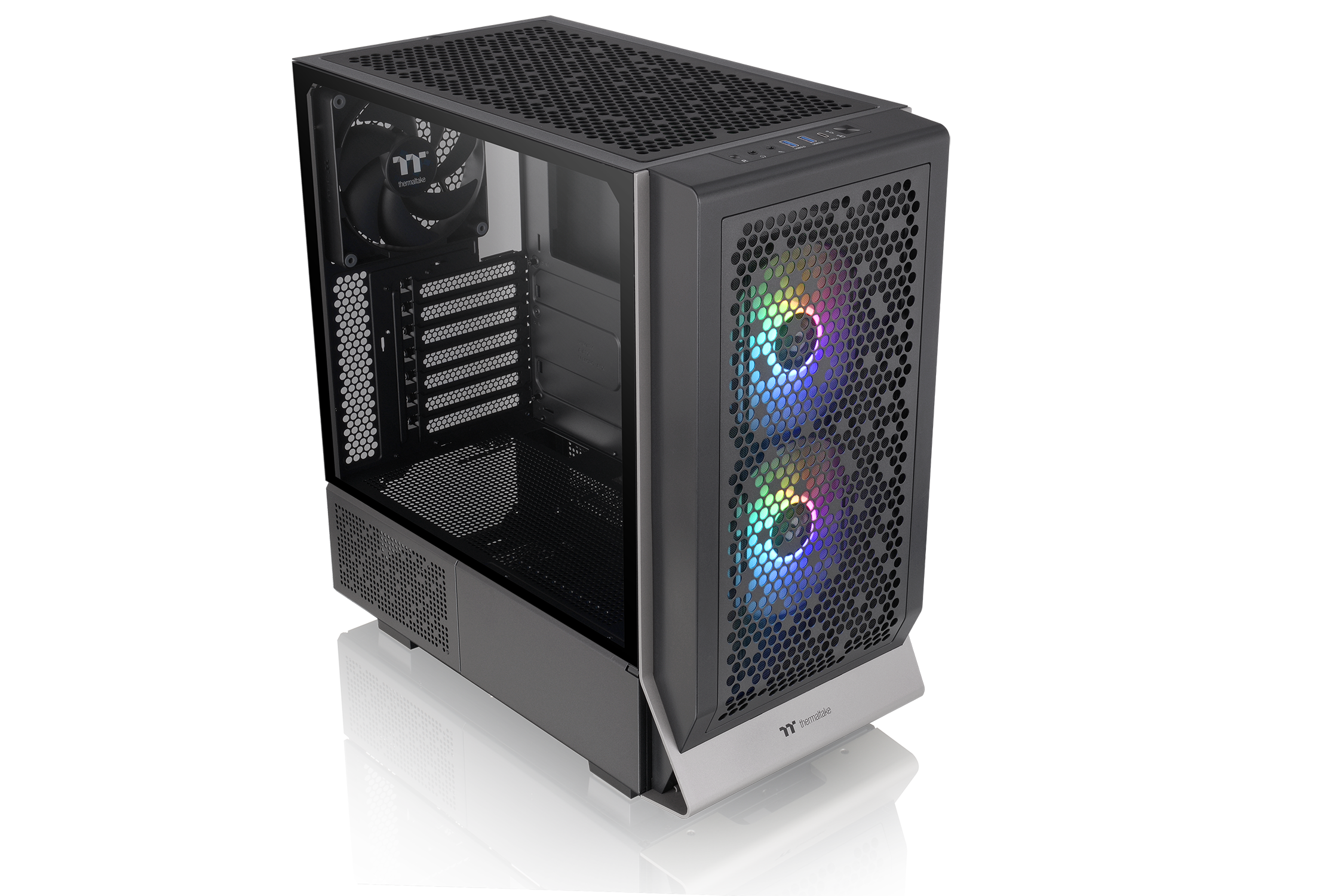 Thermaltake Ceres 300 Gaming PC Gehäuse Midi-Tower Schwarz Seitenfenster