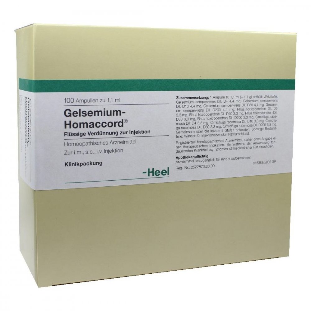 Biologische Heilmittel Heel GmbH Gelsemium Homaccord Ampullen 00412984