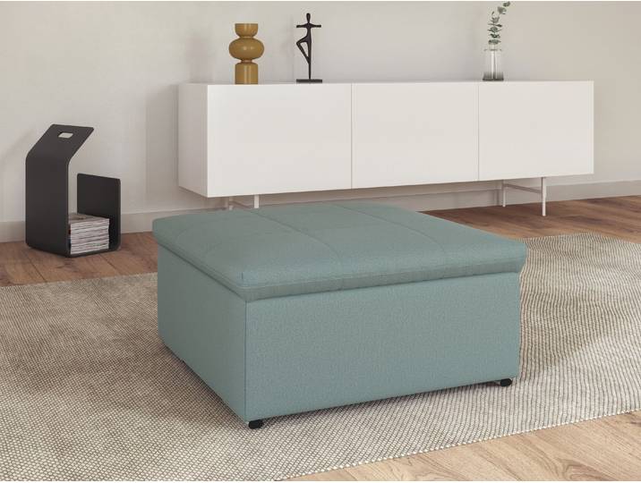 Hocker DOMO COLLECTION SPLASH 87x87 cm, komfortabel, modernes Design , grün (mint), B:87cm H:40cm T:87cm, 100% Polyester, Hocker, Hocker