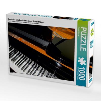 CALVENDO Puzzle Concerto - Großaufnahme eines Konzertflügels | 1000 Teile Lege-Größe 64x48cm Foto-Puzzle für glückliche Stunden