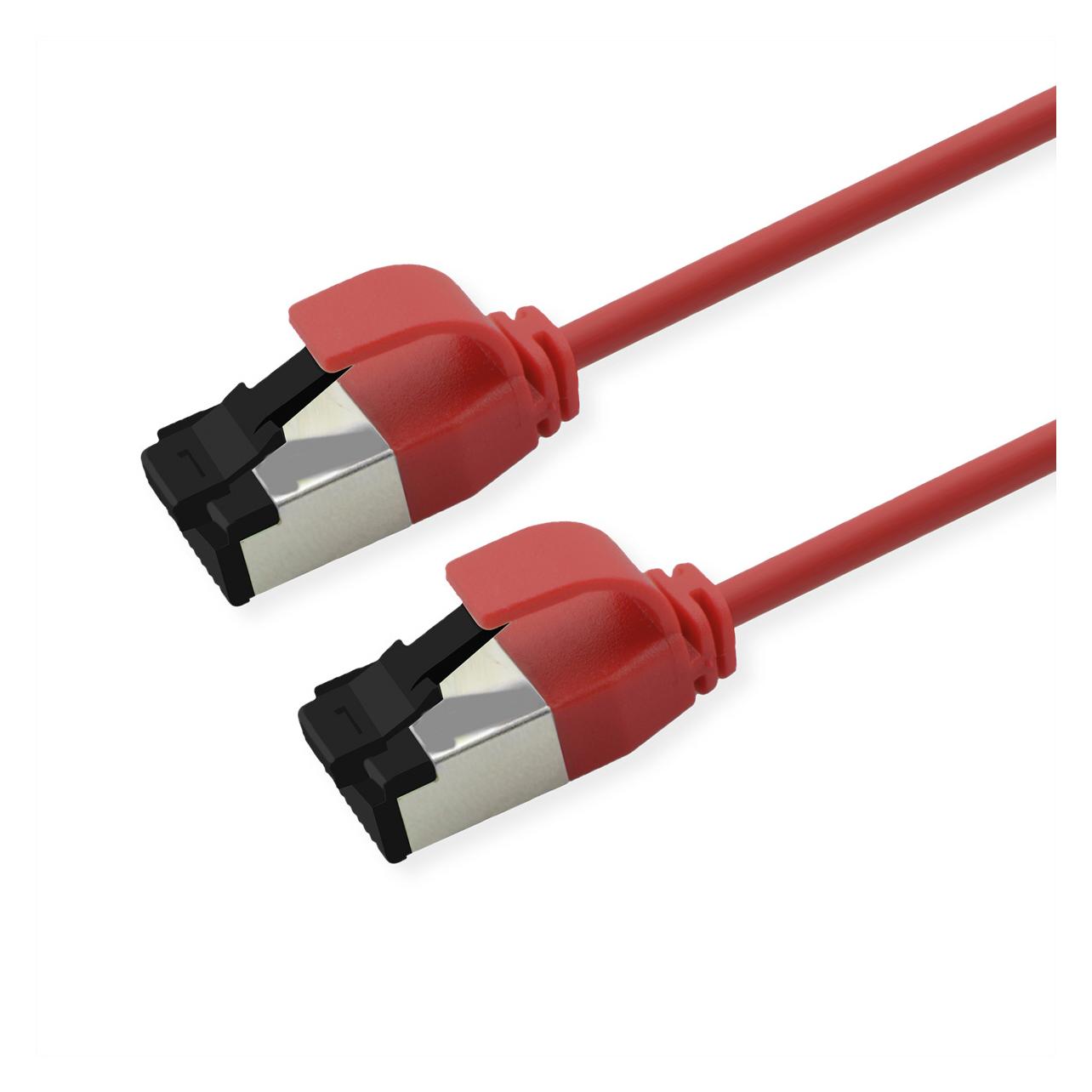Roline U/FTP P-Kabel Kat 8.1, rot, 0.5m PoE, Slim (U/FTP, CAT8.1, 0.50 m) (21.15.3222)