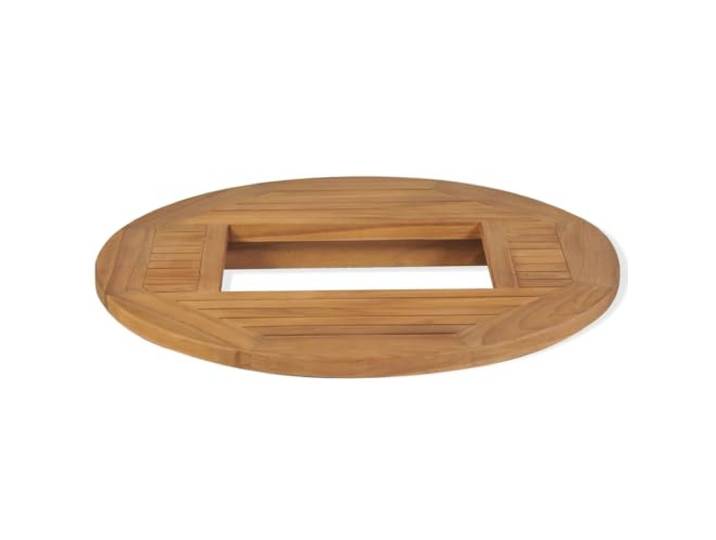 KTHLBRH Tischplatte für Bierkiste Teak 70 cm braun Geschliffenes Massivholz, auf Wasserbasis, für Terrasse und Party, leicht zu verstauen