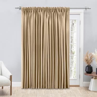 Ricardo Premium Grasscloth Sheen Pinch Pleat w Back Tab Patio Curtain Panel