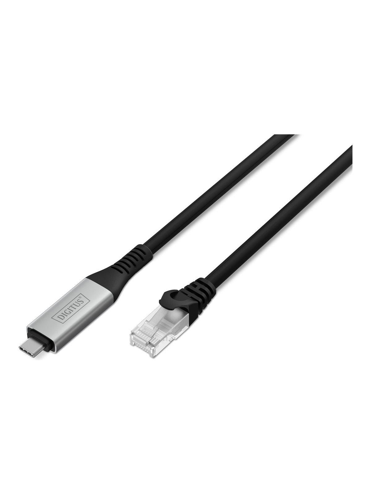 DIGITUS network cable - black - Schwarz - 10m