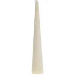 Chic Antique Stumpenkerze Kegel mit Glitzer, H25/Ø 4 cm, creme