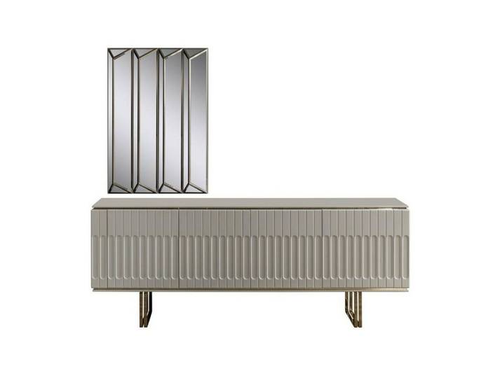 Xlmoebel Sideboard Luxuriöses Designer-Schränke Set mit Spiegel und Kommode in edlem Stil (Set Sideboard + Spiegel, 2 St., Set Sideboard + Spiegel), Hergestellt in Europa