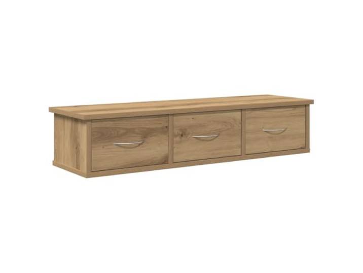 Praktischer Wandschrank mit Schubladen, 88 x 26 x 18 cm, elegantes Design aus Holz, Eiche, handwerklich gefertigt, 02_0050691