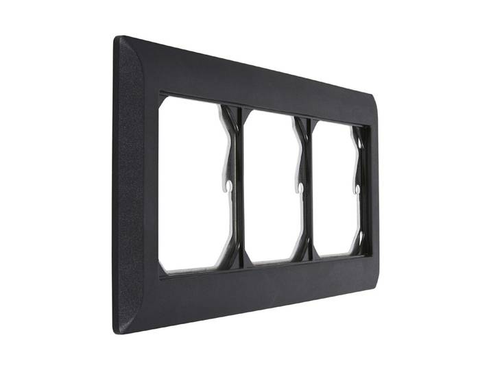 Hager Abdeckrahmen Waagrecht Schwarz 92 × 7 mm