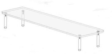 Inspired Finds Clear Acrylic Display Stand For Collectibles, Figurines, Cosmetics & Retail Showcase 11.81x3.15in Single Layer