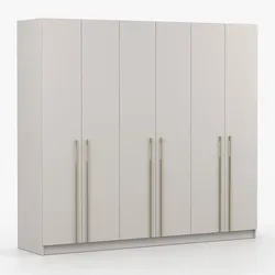 DREHTÜRENSCHRANK ROSA 6D 230/210/55 cm 6-türig Kaschmir