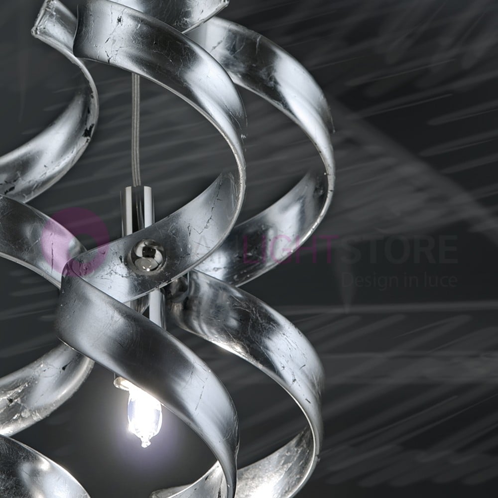 Astro Mini Sospensione Moderna D20 1 Luce Con Riccioli In Vetro