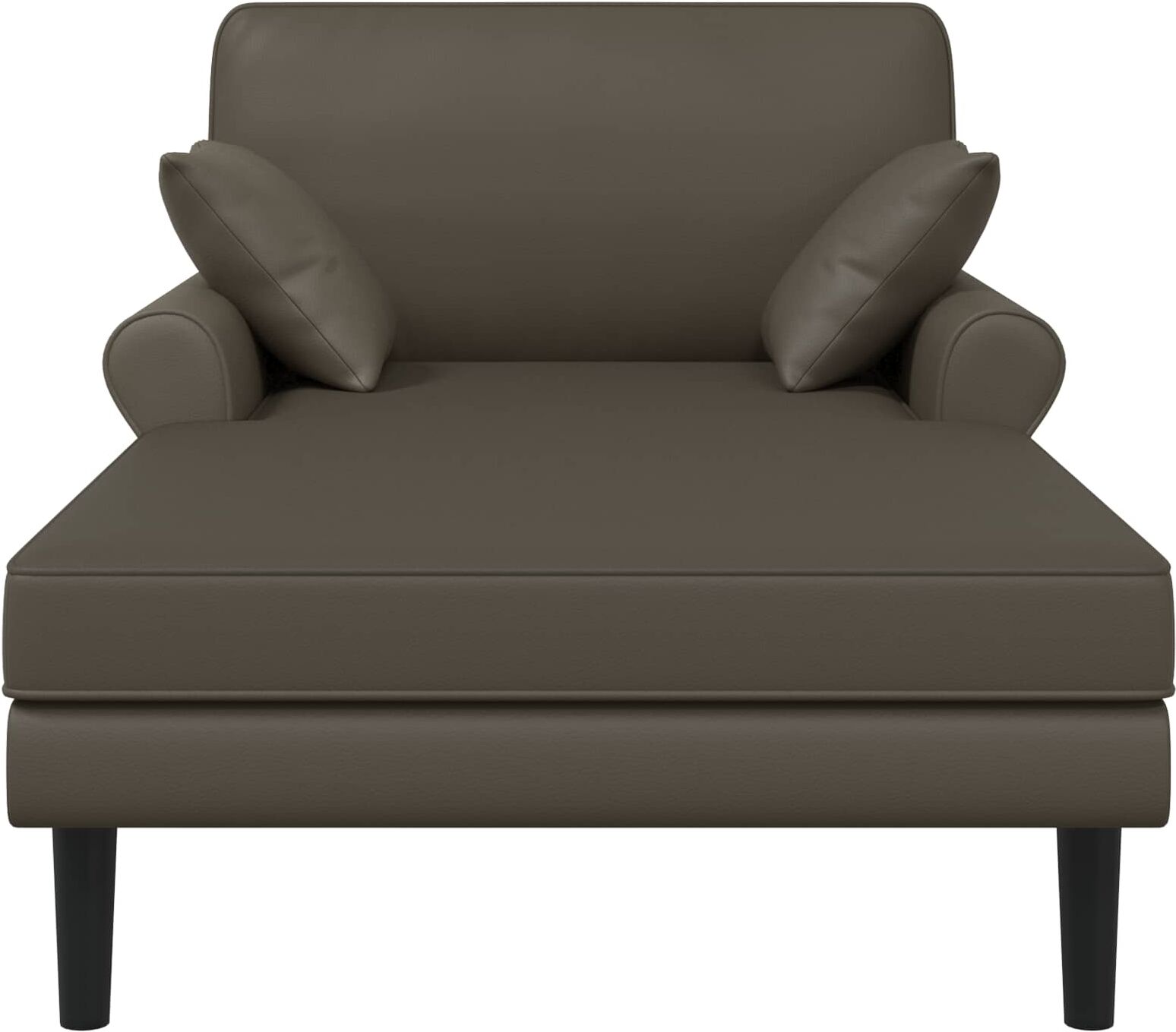 vidaXL Chaise longue Gris Simili cuir