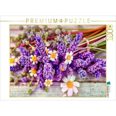 CALVENDO Puzzle Natürlich entspannen - mit dem Duft des Lavendels. | 1000 Teile Lege-Größe 64x48cm Foto-Puzzle für glückliche Stunden