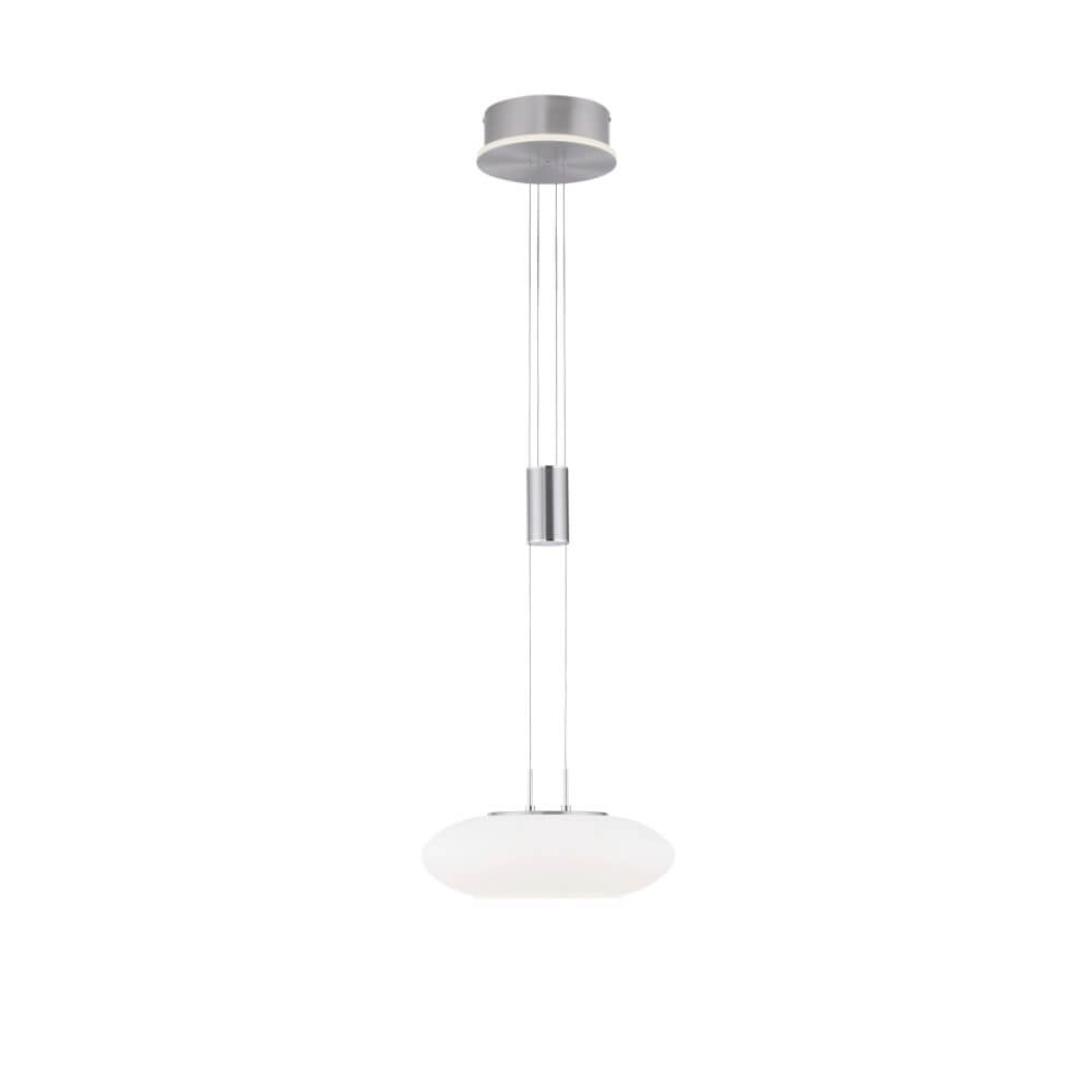 Paul Neuhaus Q-Etienne Design Hanglamp - Zilver en Wit - Metaal en Glas