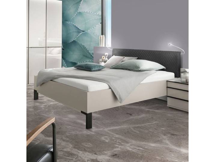 Bett Loyd Komfort 140x200 cm Hellgrau modern, höhenverstellbar