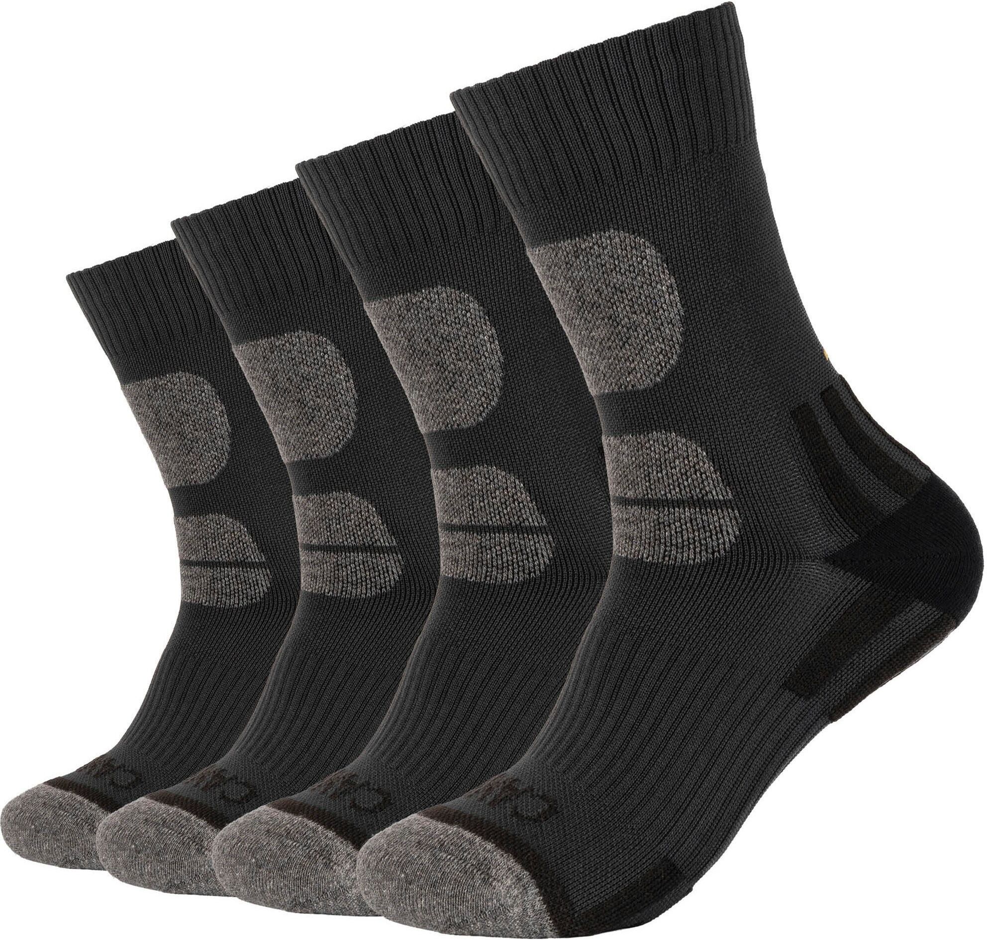 Socken CAMANO "Function", Damen, Gr. 39-42, Sockengröße, grau (anthrazit), Materialmix, mehrfarbig, normal, Socken Socken, für Wandern, mit Fußgewölbe-Stütze
