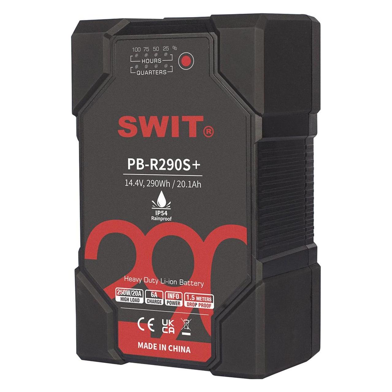 Swit PB-R290S- 290Wh Waterproof IP54 Robust Heavy-duty Battery V-Mount (250 W) (PB-R290S+)