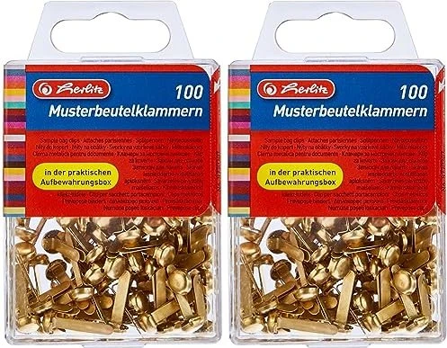 herlitz Musterbeutelklammern Rundkopf, 100 St.