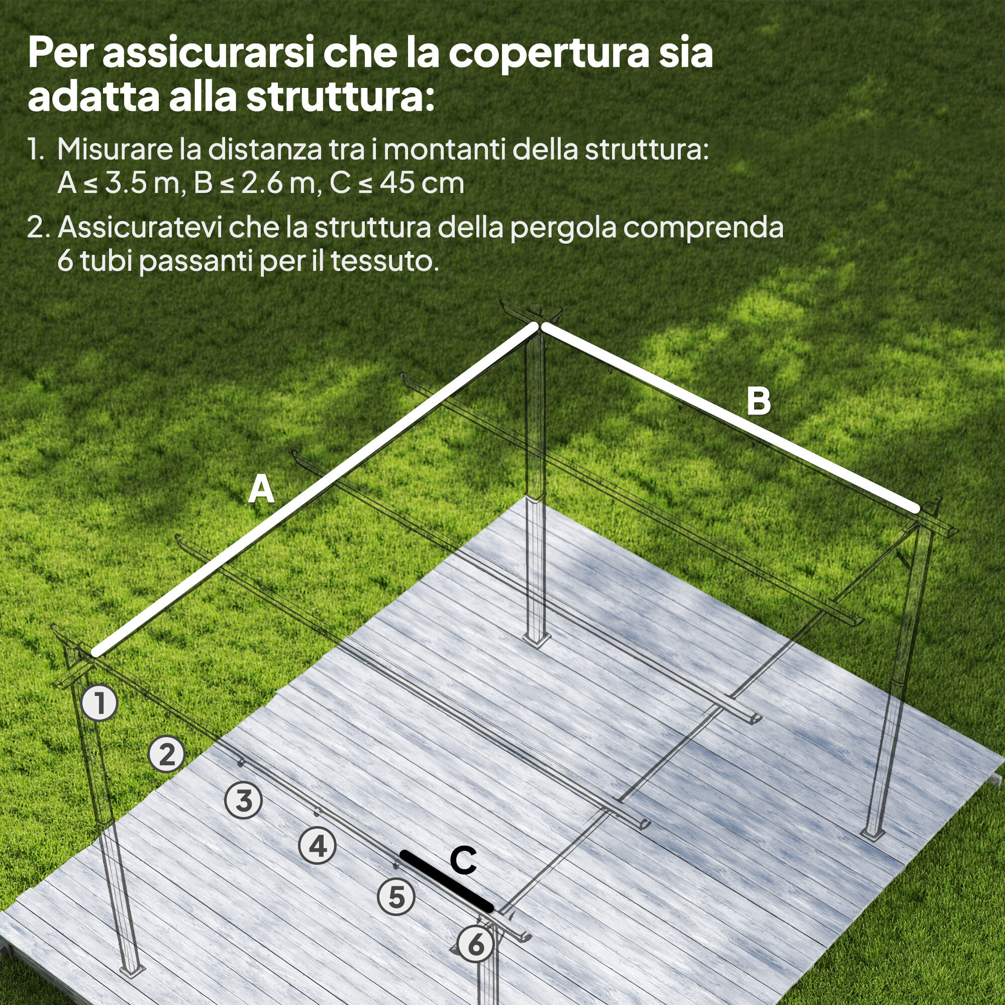 Altro Tettuccio Di Ricambio Per Pergola Gazebo Da Giardino Da 3x4 M In Poliestere, Crema