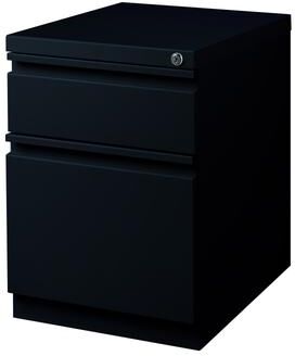 "Hirsh 20"" D Commercial Mobile Pedestal File Cabinet,1 Box/1 File,Black"