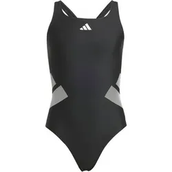 ADIDAS Kinder Badeanzug Logo C-Back Kinder, Größe 110 in Schwarz Schwarz