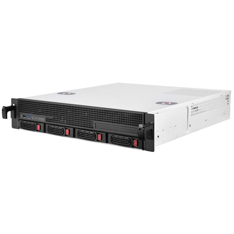 SilverStone RM21-304 Rackmount Server Gehäuse, 2U, Micro-ATX - schwarz