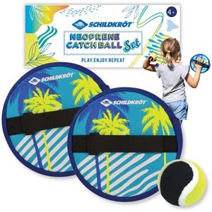 Schildkröt Wurfspiel 970146, Neopren Klettball Set, ab 3 Jahre, 2 Handfänger & 1 Ball, 2 Spieler