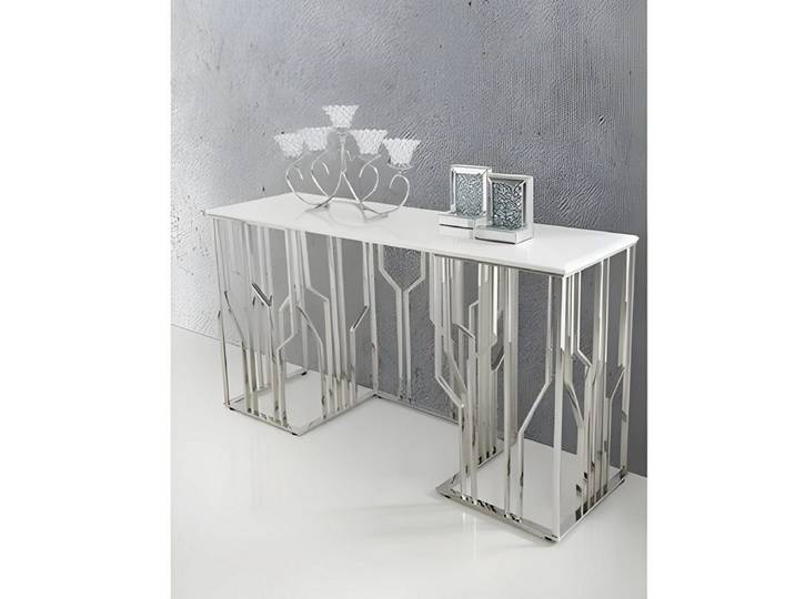 alesvelt Ablagetisch Taranto mit edler Tischlatte in Marmoroptik 150cm (1-Tisch), 150x45x80cm, Marmoroptik