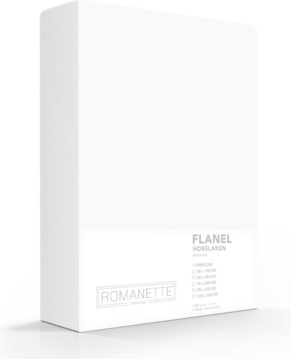 Luxe Verwarmend Flanel Hoeslaken - Wit