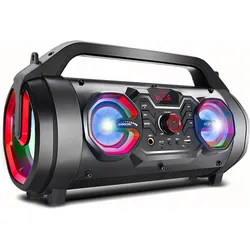 Audiocore AC875 (3 h), Bluetooth Lautsprecher, Schwarz, Rot