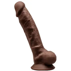 Silexd, Dildo, MODEL 1 – 7â€ BROWN 220284 FALLO REALISTICO NON VIBRANTE IN SILICONE TERMO REATTIVO 15 CM
