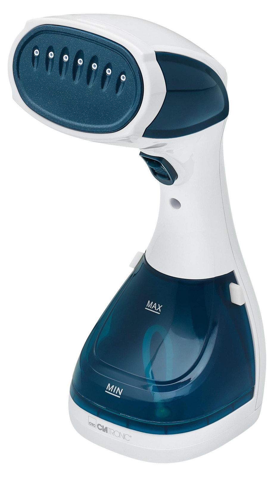 Clatronic DB 3717 Stoomstrijkstation met keramische strijkzool, 1100 W, 0,2 liter, blauw/wit
