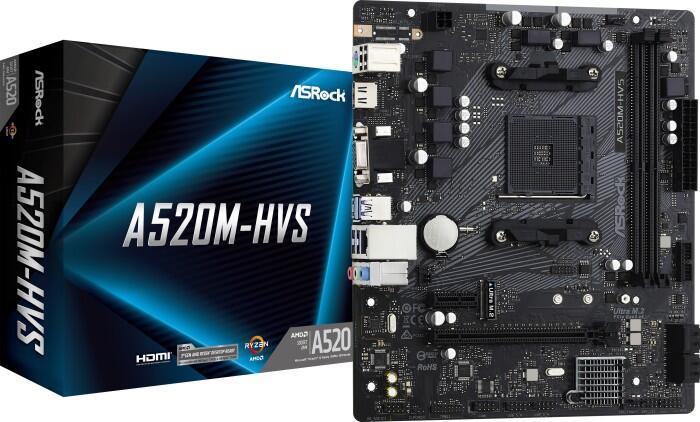 ASRock A520M-HVS 90-MXBE60-A0UAYZ