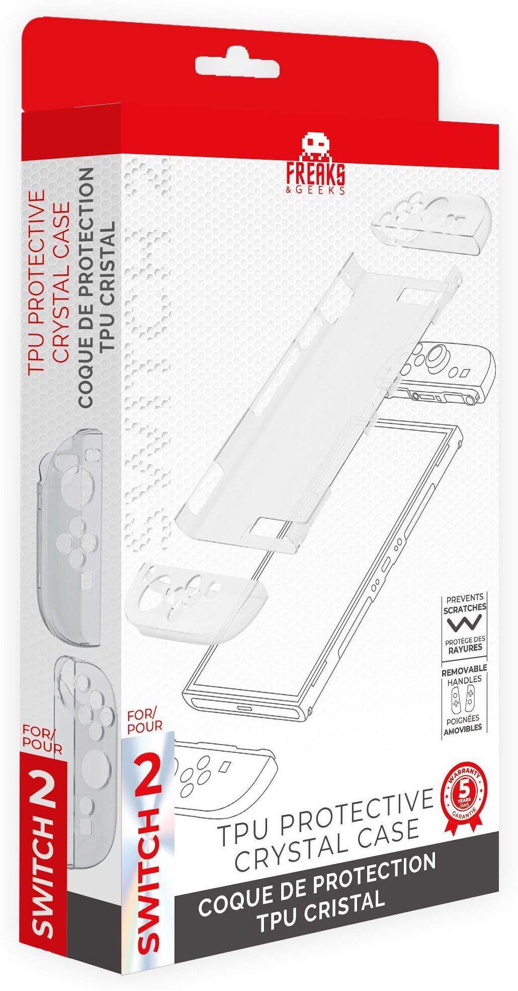 Nintendo Switch 2 Läpinäkyvä TPU-suojakuori Freaks and Geeks