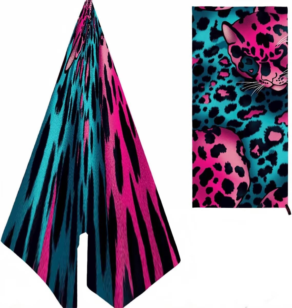 Strandlaken XXL Luipaardprint - Microvezel handdoek - 180 x 80 cm