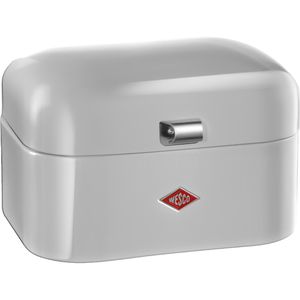Wesco Brotkasten Single Grandy, Stahlblech, Klappdeckel, 26,8 x 22 x 17,5cm, grau