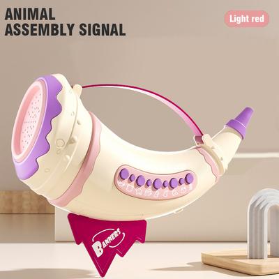 JoyToys Animal Caller Toy With 30 Sounds Interactive Learning Whistle For Kids light Red