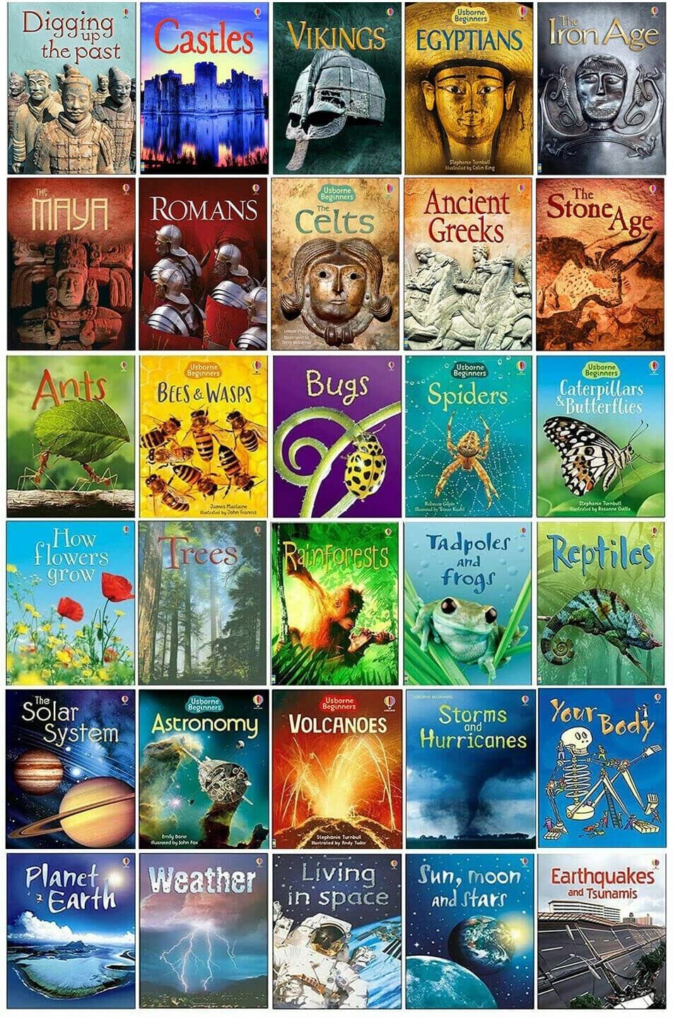 Usborne Beginners Nature, Science & History Collection 30 Books Set - Ages 4-10 - Paperback Usborne Publishing Ltd