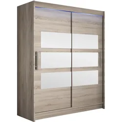SCHWEBETÜRENSCHRANK Westa VII, mit RGB LED Beleuchtung