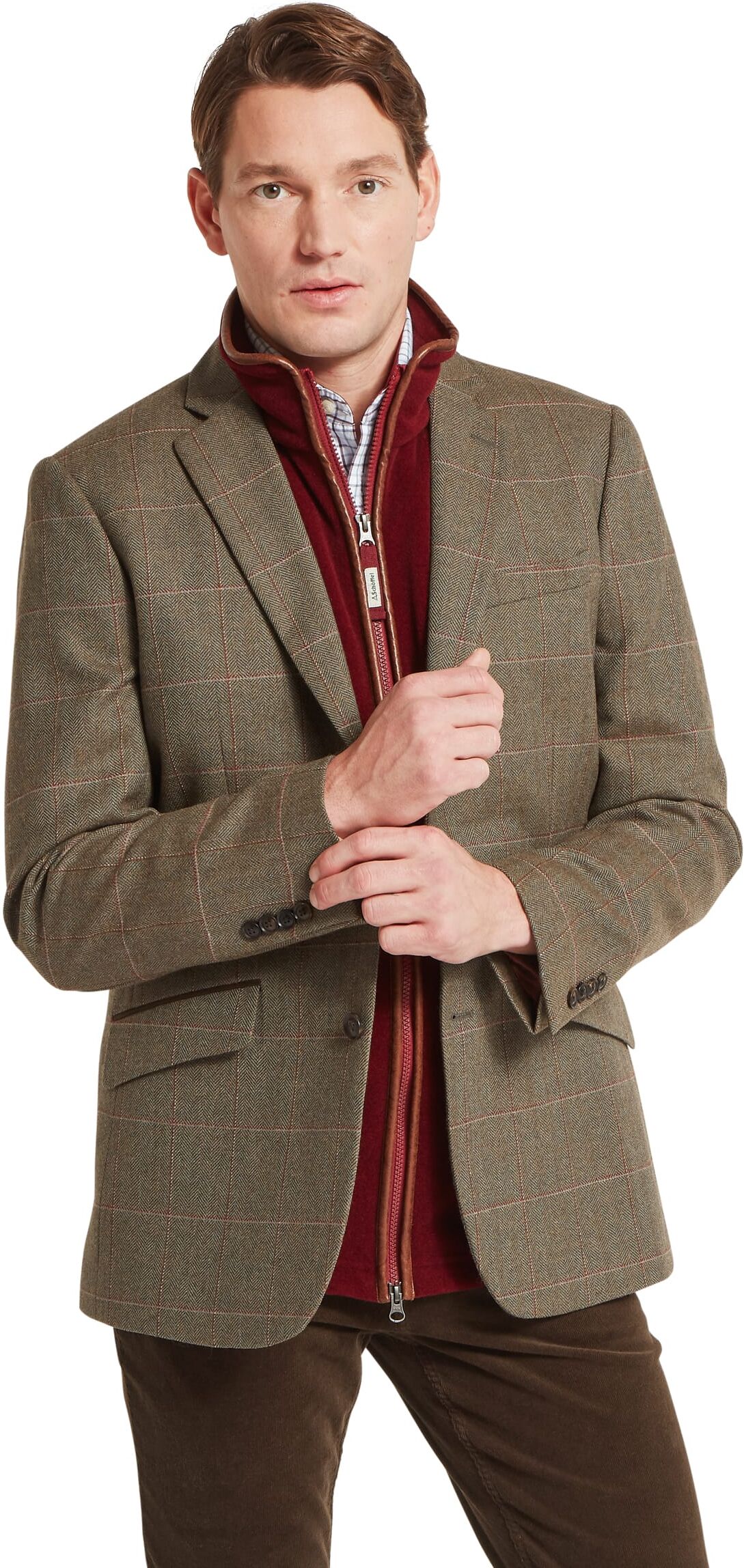 Schöffel Country St Andrews Tweed Sports Jacket - Green - Size 42 - Men