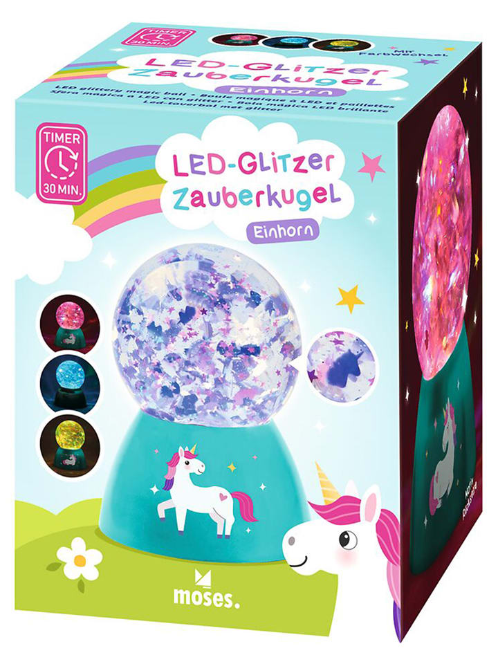 moses. LED-Glitzer-Zauberkugel ''Einhorn'' - ab 3 Jahren - onesize