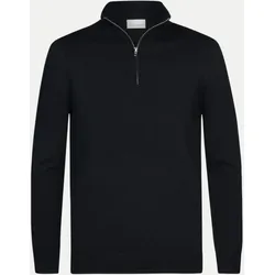 Halfzip Pullover Schwarz S