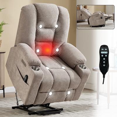 Kodotan sofa Power Lift Recliner Chair with Massage and Heat for Elderly, Overstuffed Wide Recliners, Heavy Duty Motion Mechanism