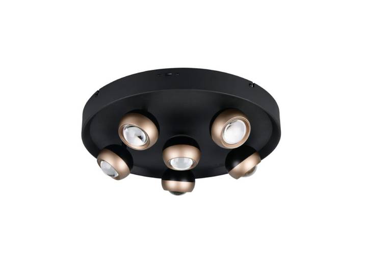 Trio Deckenleuchte Orbit, LED, dimmbar, schwenkbar - Coffee Lich