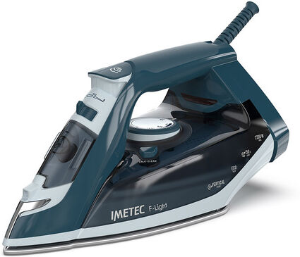 Imetec F-Light Ferro da Stiro a Vapore, Leggero, Piastra Superscorrevole con Rivestimento Glide Ceramic, Colpo vapore 150g, Doppia Protezione anticalcare